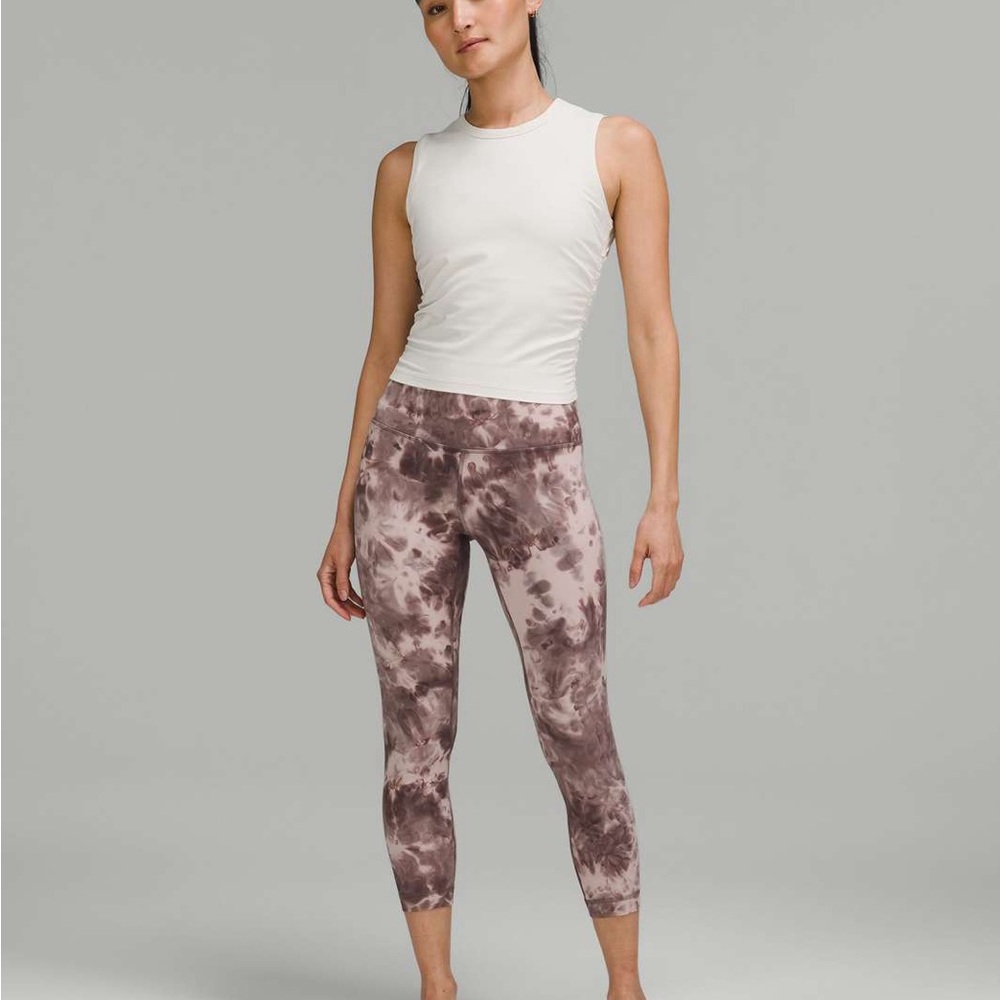 Diamon dye lululemon athletica pinkish gray/brown Tie-Dye Leggings